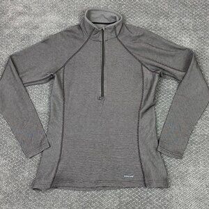 Patagonia Capilene 3 Midweight 1/4 Zip Pullover Women's Large Brown Base Layer